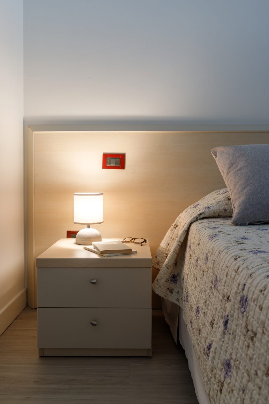 Zona notte con dettaglio arredi